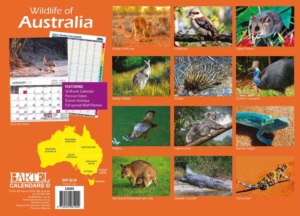 Wildlife of Australia 2024 Calendar Ryft